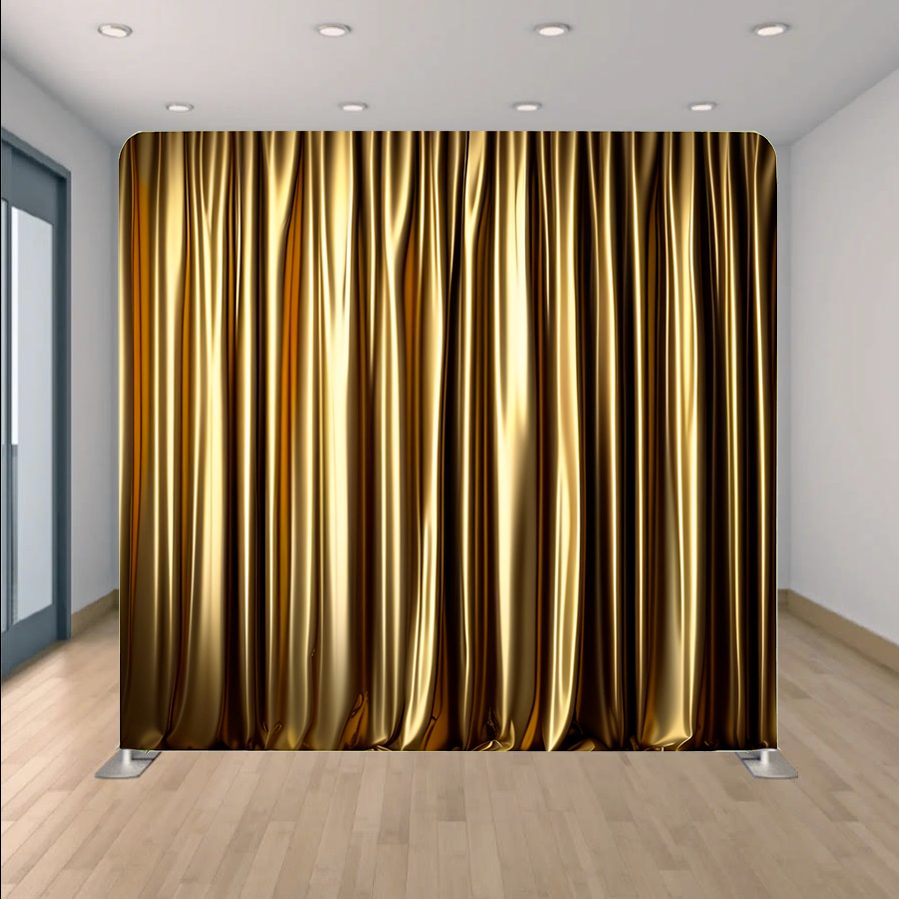 Gold Curtains photo booth backdrop