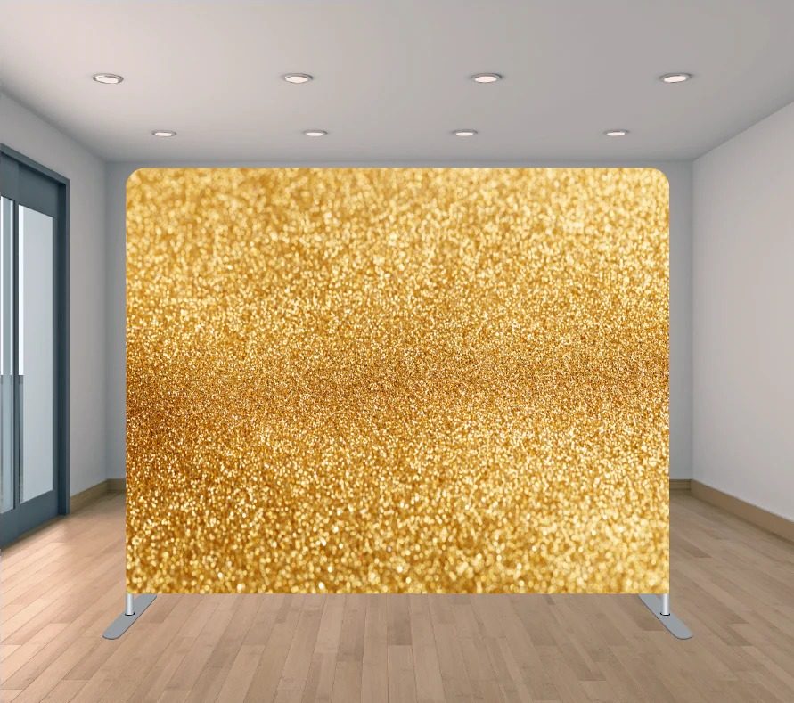 Gold Sparkle photo booth backdrop