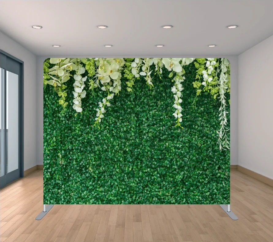 Hanging Flowers photo booth backdrop