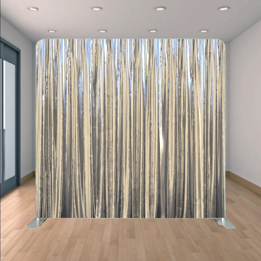 Silver Curtains photo booth backdrop