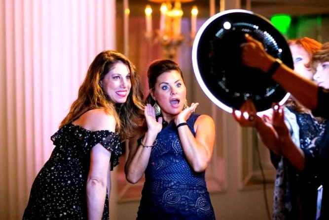 Roaming handheld photo booth at a Margate City celebration